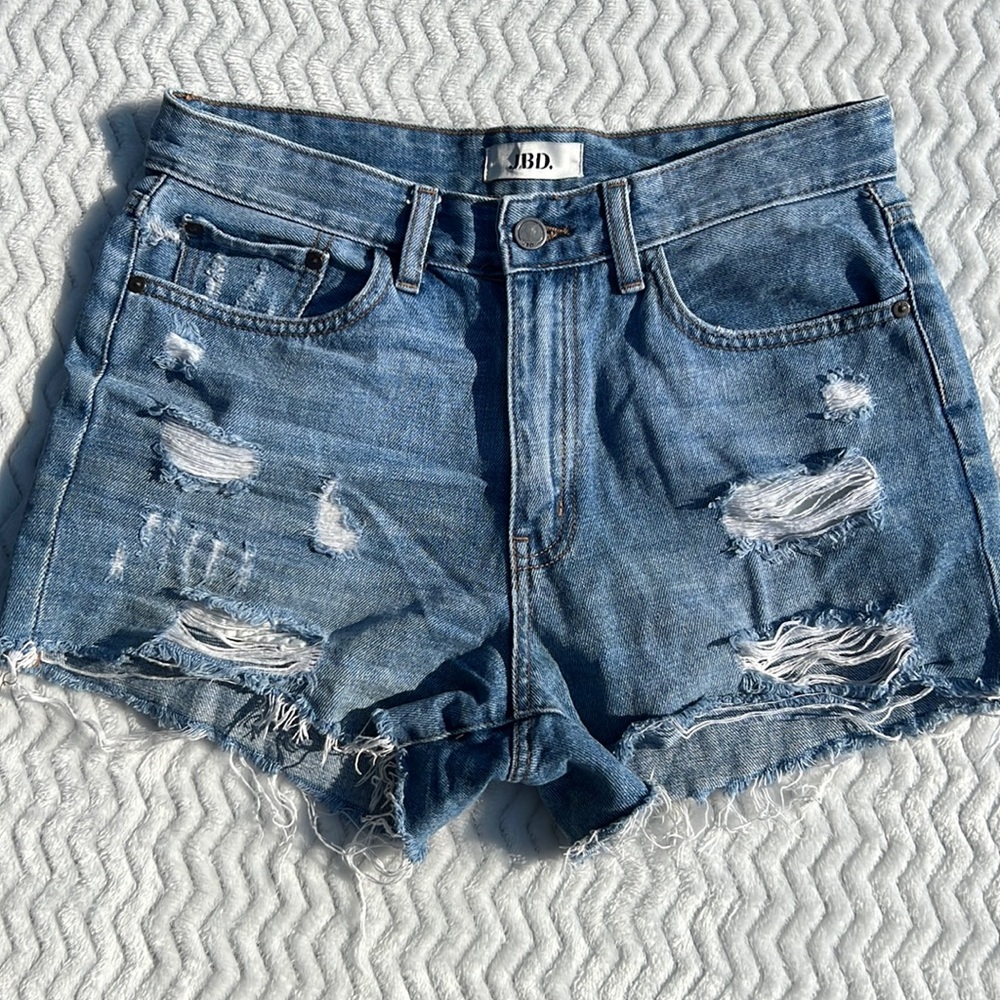 Just Black Denim Distressed Shorts